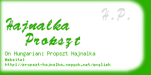 hajnalka propszt business card